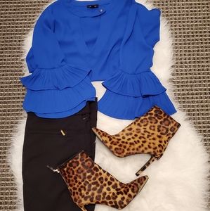 Milk & Honey royal blue blouse
